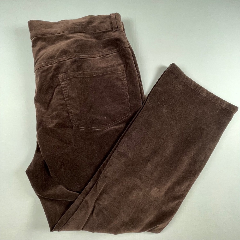 Perfect Fit Barely Boot Relaxed‎ Fit High-Rise Corduroy Pants 24W Brown